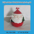 Cutely christmas ceramic storage jar with santa claus